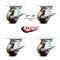 Service Caster 4 Inch High Temp Phenolic Caster Set with Roller Bearing 4 Brake 2 Swivel Lock SCC-35S420-PHRHT-SLB-BSL-2-SLB-2 - alternate 7